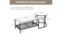 Gdood Couchtisch 2er Set Marmoroptik Schwarz Bild 3