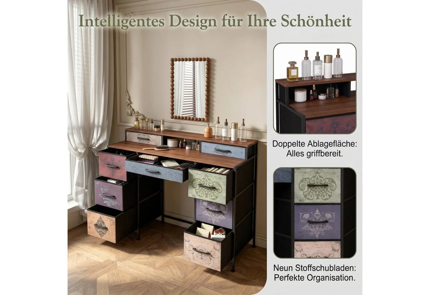 Furnishings Home Sideboard Kommode 9 Schubladen Industrial - Bild 4