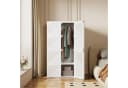 Gdood Kleiderschrank Faltbarer Garderobenschrank 6 Fächer 2 Türen Weiß Bild 2