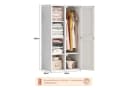 Gdood Kleiderschrank Faltbarer Garderobenschrank 6 Fächer 2 Türen Weiß Bild 3