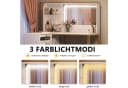 Gdood Schminktisch LED Ablagetisch Frisiertisch Eckschreibtisch 120x80x135 cm Weiß Bild 4
