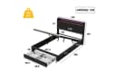Gdood Polsterbett Stauraumbett LED Doppelbett Grau Leinen Bild 5