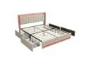 Furnishings Home LED Polsterbett Beige mit Stauraum und Lattenrost Bild 4