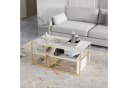 Gdood Couchtisch-Set 2-tlg. Stapelbar Marmoroptik Gold Bild 2