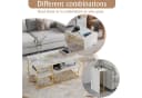 Gdood Couchtisch-Set 2-tlg. Stapelbar Marmoroptik Gold Bild 4