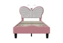 Gdood Polsterbett LED Schmetterlingsform Rosa Samt Bild 1