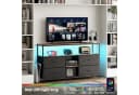 Gdood TV-Schrank Schreibtisch Beistelltisch LED 108x29,8x76,8 cm Bild 4