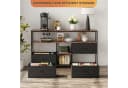 Gdood TV-Schrank Schreibtisch Beistelltisch LED 108x29,8x76,8 cm Bild 5