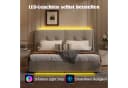 Modernes Polsterbett aus Holz, Metall und Samt Bild 4