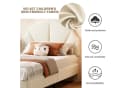 Gdood Polsterbett Einzelbett Samt Beige mit Lattenrost Bild 4