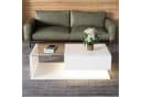 Furnishings Home Couchtisch mit LED-Effekt und Staufach, Weiß/Holzoptik Bild 1