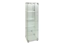 Furnishings Home Glasvitrine Doppeltür Eckvitrine Weiß/Schwarz mit LED Bild 1