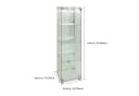 Furnishings Home Glasvitrine Doppeltür Eckvitrine Weiß/Schwarz mit LED Bild 3
