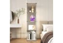 Furnishings Home Glasvitrine Doppeltür Eckvitrine Weiß/Schwarz mit LED Bild 5