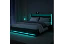 Gdood Polsterbett Grau LED mit Stauraum und USB-Anschluss Bild 2