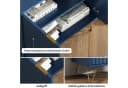 Furnishings Home Sideboard Buffet TV Board Dunkelblau Holz Metall Bild 5