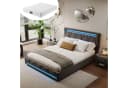 Furnishings Home Polsterbett Stauraumbett mit LED und Matratze Bild 2