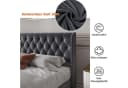Furnishings Home Polsterbett Grau Samt Stauraumbett mit Lattenrost Bild 5