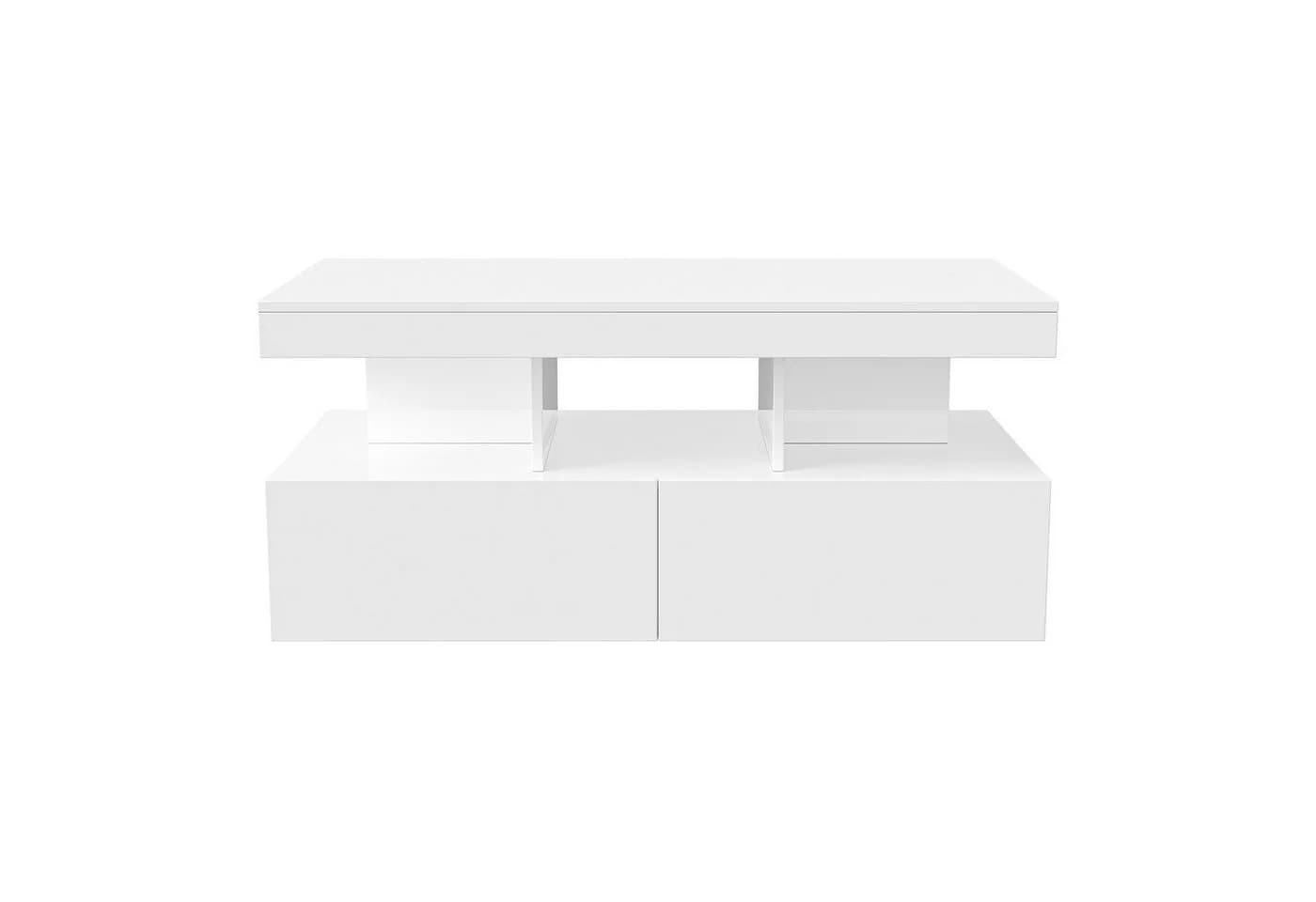 Furnishings Home Couchtisch LED 104 cm Weiß