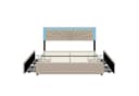 Furnishings Home LED Polsterbett mit Stauraum und Lattenrost Bild 1