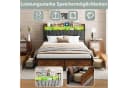 Furnishings Home Polsterbett mit LED und Stauraum Beige Bild 3