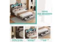 Gdood Polsterbett mit LED, Stauraum & USB-Anschluss Grau Bild 5