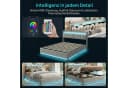 Furnishings Home Polsterbett mit LED und Stauraum Grau Samt Bild 3
