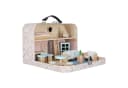 Ikonka Puppenhaus im Koffer 25-teilig mit Holzmöbeln und Zubehör Bild 3