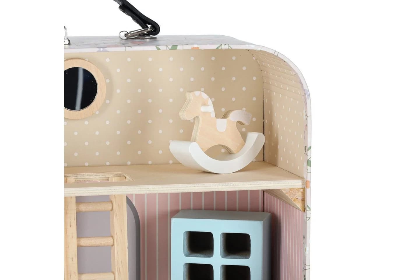 Ikonka Puppenhaus im Koffer 25-teilig mit Holzmöbeln und Zubehör - Bild 4
