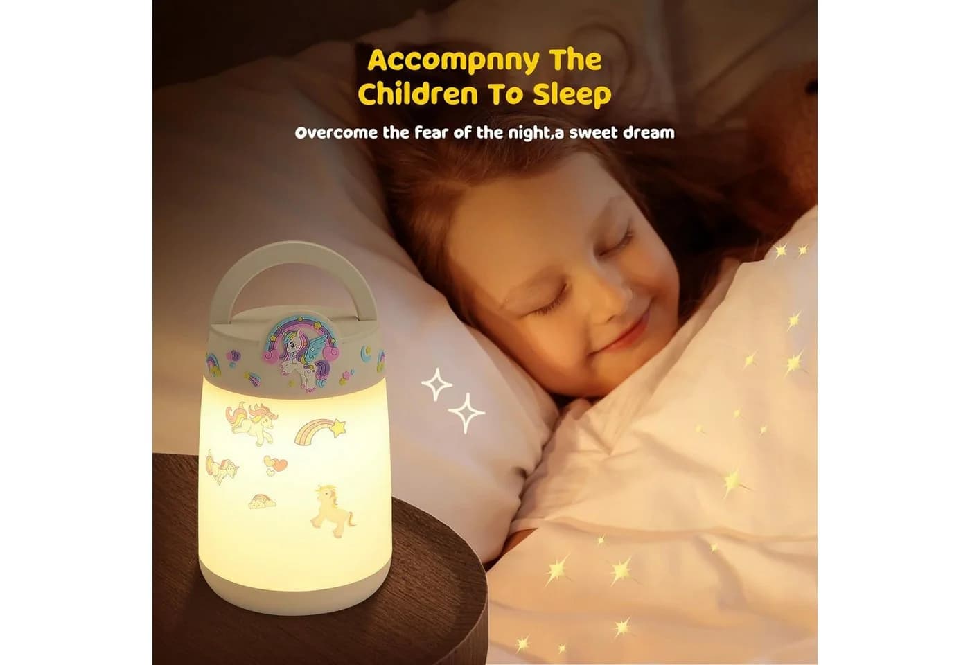 SUPPOU LED Nachttischlampe Touch Dimmbar Kinderzimmer Bambus - Bild 3