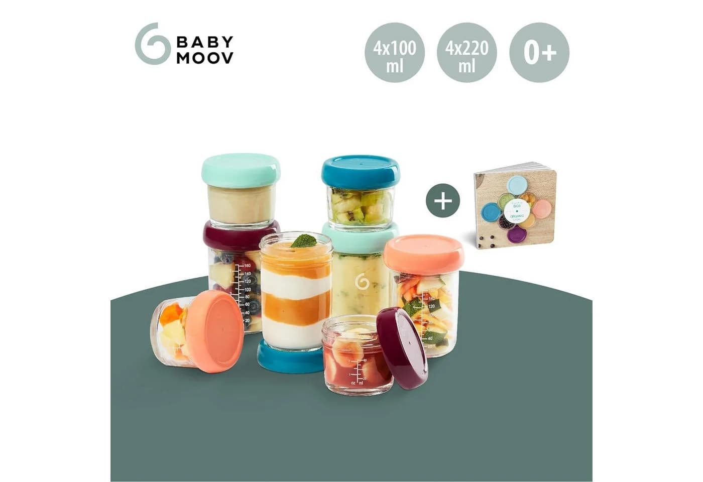 BABYMOOV Aufbewahrungsbox 8er Set Glas Behälter Babynahrung - Bild 4