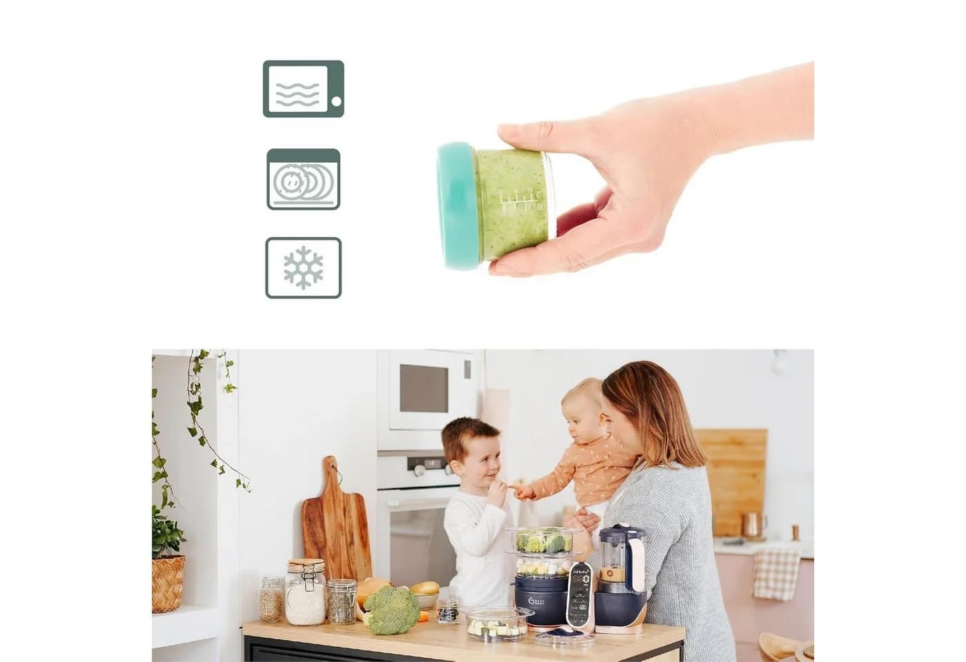 BABYMOOV Aufbewahrungsbox 8er Set Glas Behälter Babynahrung - Bild 5