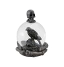 CHAKS Dekoobjekt Schneekugel 'Schwarzer Rabe' Halloween Glas Bild 2