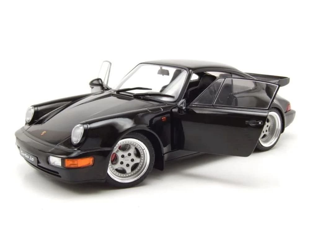 Solido Modellauto Porsche 911 (964) Turbo 3.6 1993 Schwarz 1:18 - Bild 4
