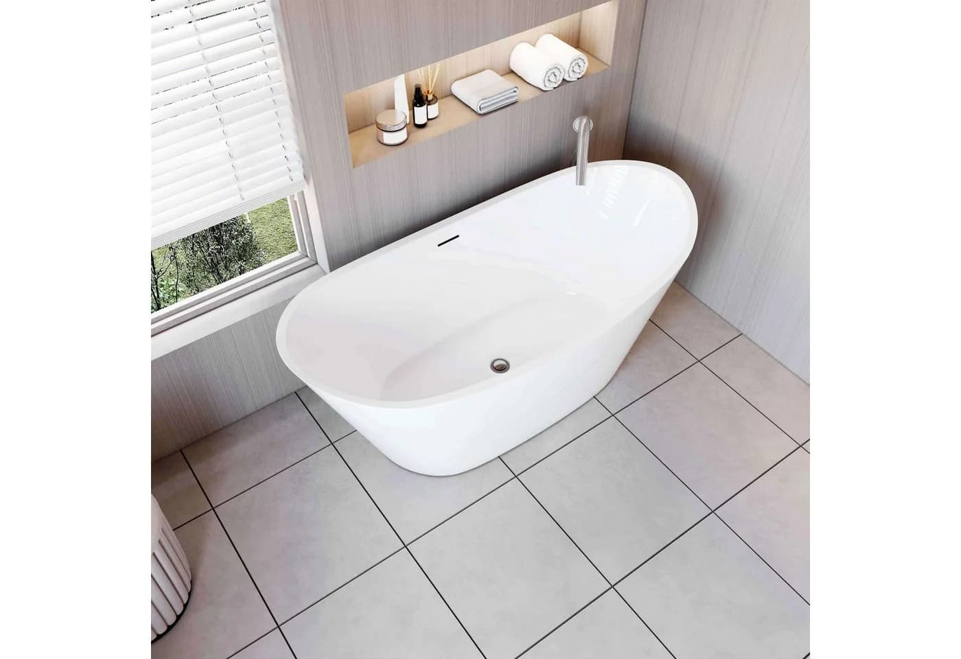 AICA Freistehende Badewanne Acryl - Bild 2