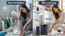 TENDANCE Kosmetikeimer Tretmülleimer 3L Blau mit Absenkautomatik Bild 3