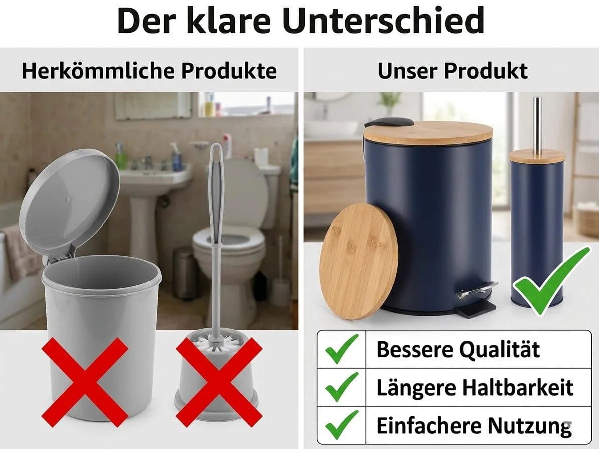 TENDANCE Kosmetikeimer Tretmülleimer 3L Blau mit Absenkautomatik - Bild 4