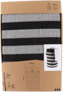 TENDANCE Wäschekorb rund mit Deckel Bambus/Baumwolle Schwarz/Weiß Bild 3