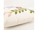 SCHÖNER LEBEN. Dekokissen Blumenmotiv Chenille Wollweiß Beige Gelb Bild 4