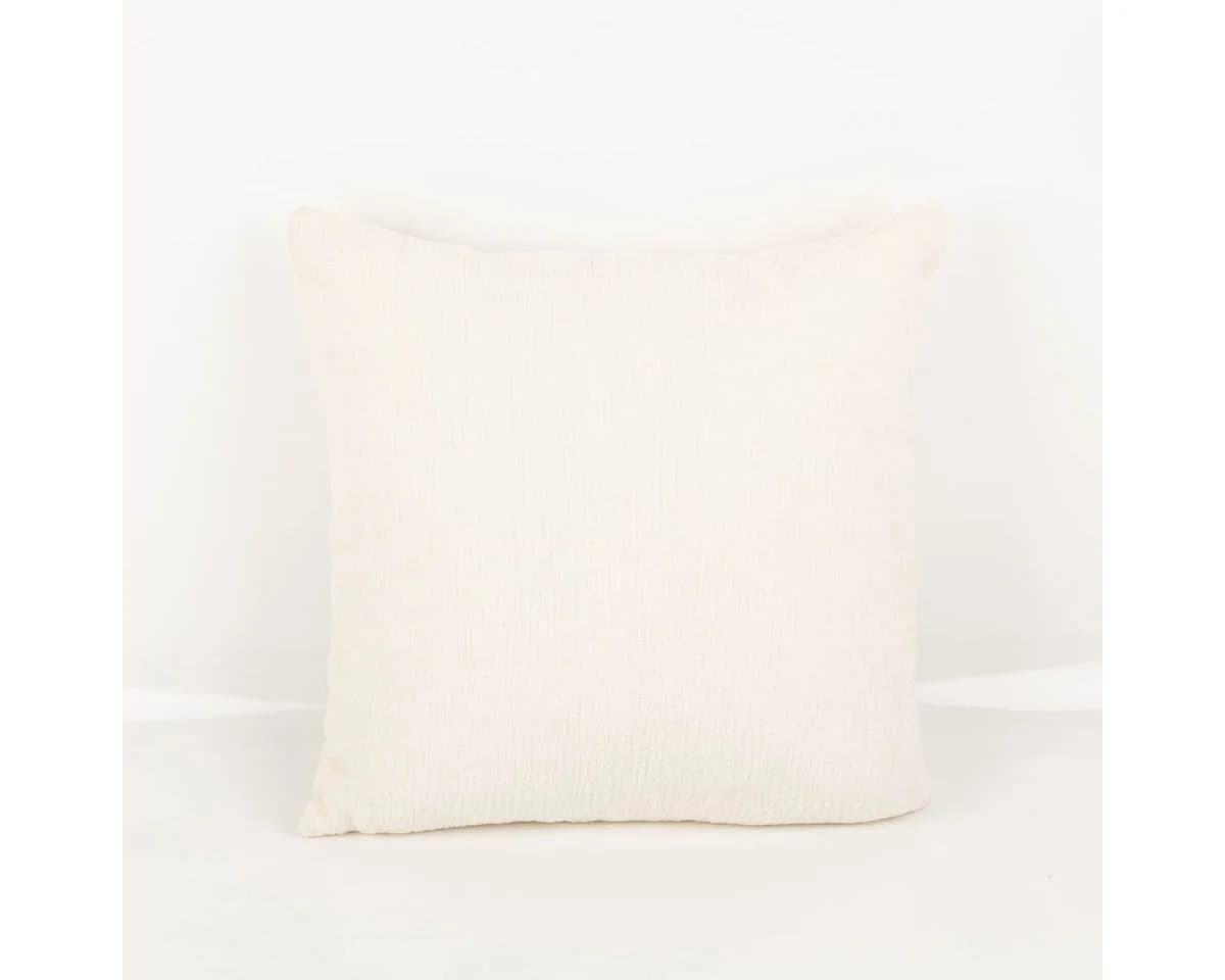 SCHÖNER LEBEN. Dekokissen Blumenmotiv Chenille Wollweiß Beige Gelb - Bild 5