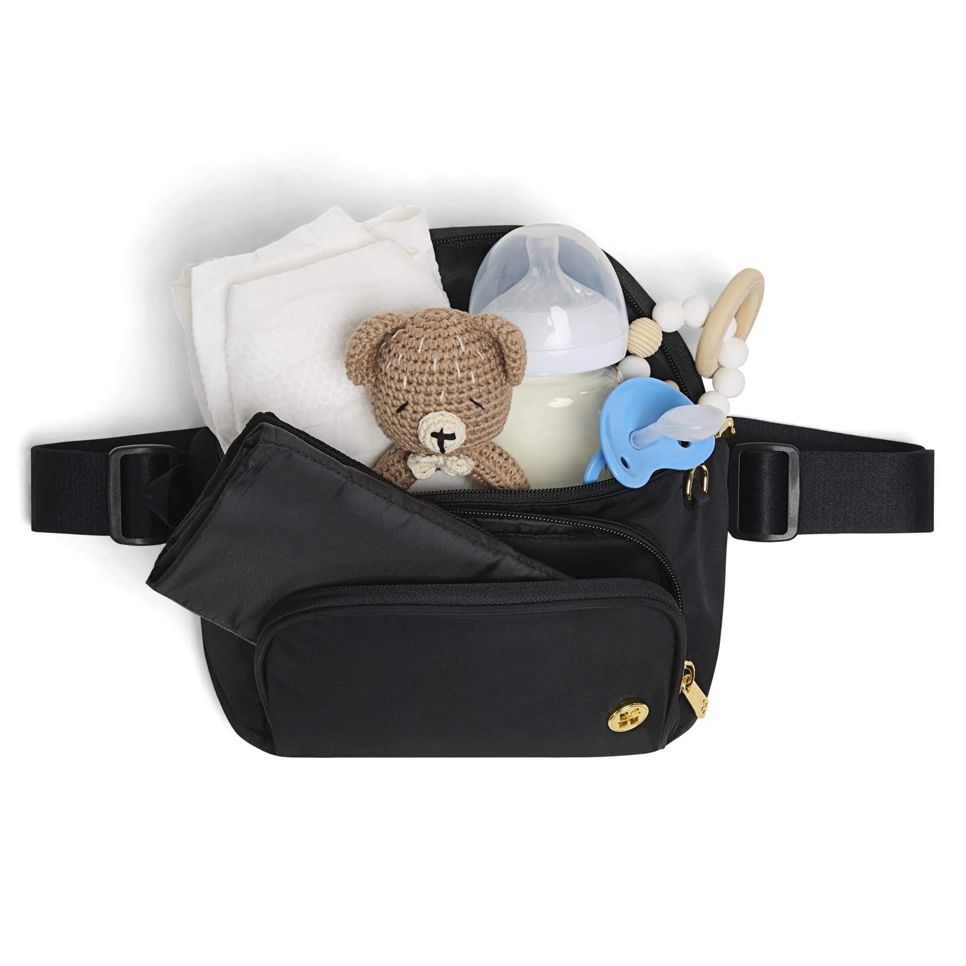 Wickeltasche HUGGIES Cross Body schwarz Polyester