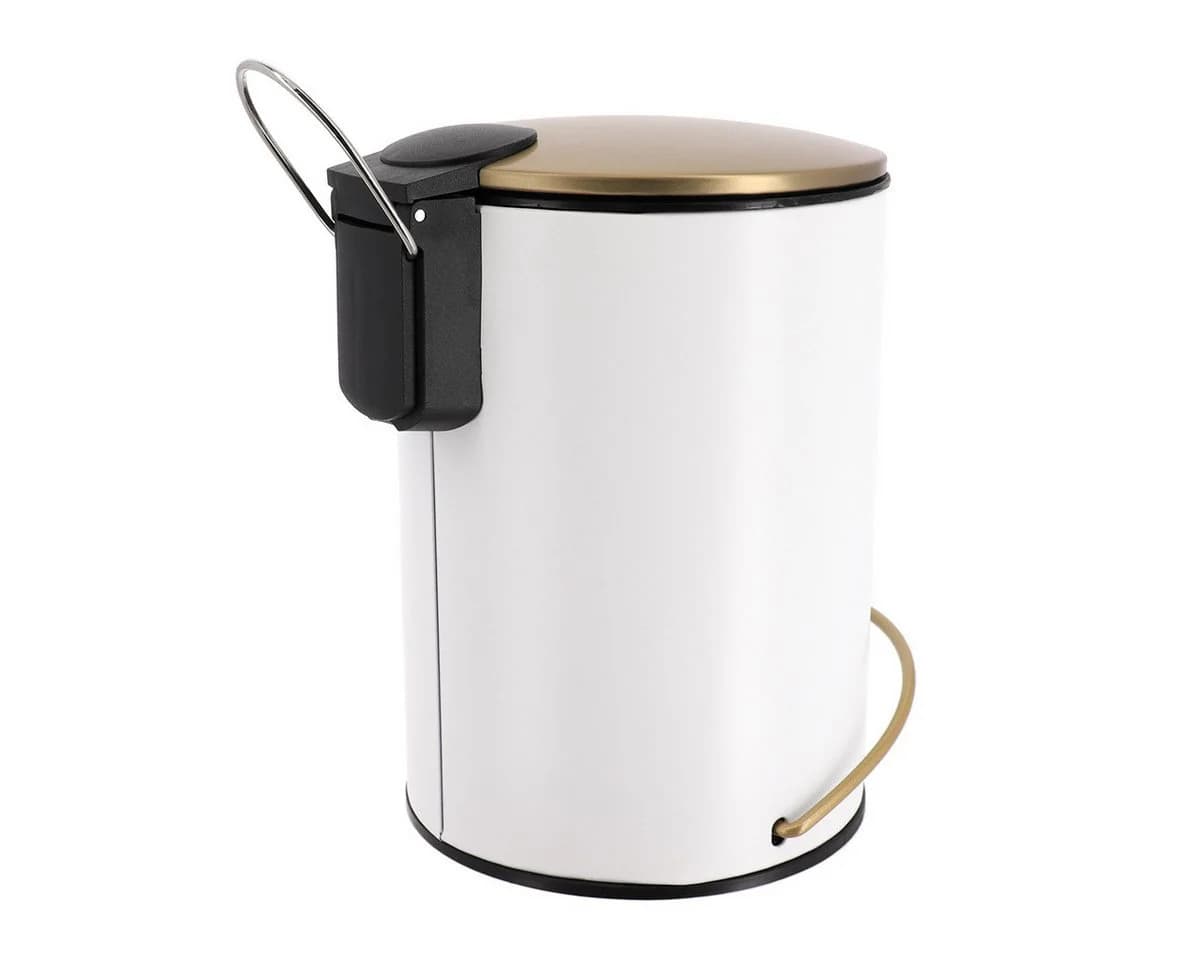TENDANCE Kosmetikeimer Mülleimer gold 3L mit Soft-Close Pedal - Bild 4