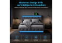 ADWOLT Stauraumbett Grau mit LED, USB & Schubladen Bild 4