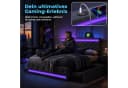 ADWOLT Stauraumbett Grau mit LED-Beleuchtung und USB-Anschluss Bild 3