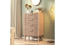 FUROKOY Sideboard Kommode Braun 4 Schubladen mit Dämpfung Bild 1