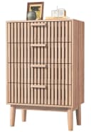 FUROKOY Sideboard Kommode Braun 4 Schubladen mit Dämpfung Bild 2