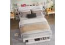 ADWOLT Polsterbett 140x200 cm mit LED, Stauraum & USB Bild 3