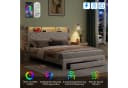 ADWOLT Polsterbett 140x200 cm mit LED, Stauraum & USB Bild 4