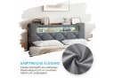 FUROKOY Polsterbett Doppelbett Stauraumbett mit 4 Schubladen Samtstoff, 140x200 cm, Grau Bild 5