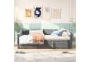 FUROKOY Schlafsofa Daybett Grau Samt mit Lattenrost Bild 1